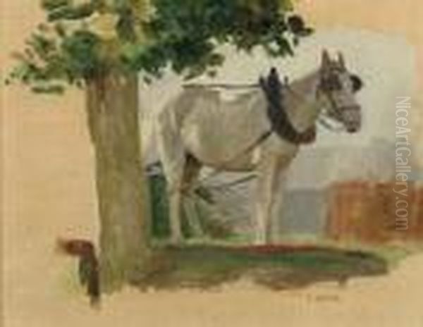 Le Cheval Du Molard Oil Painting by Edouard John E. Ravel