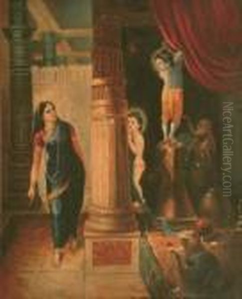 Krishna & Balarama Oil Painting by Raja Ravi Varma