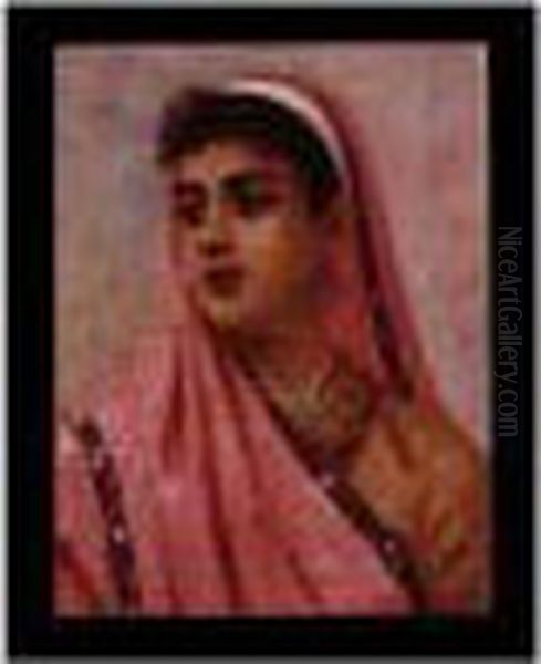 Beauty Oil Painting by Raja Ravi Varma