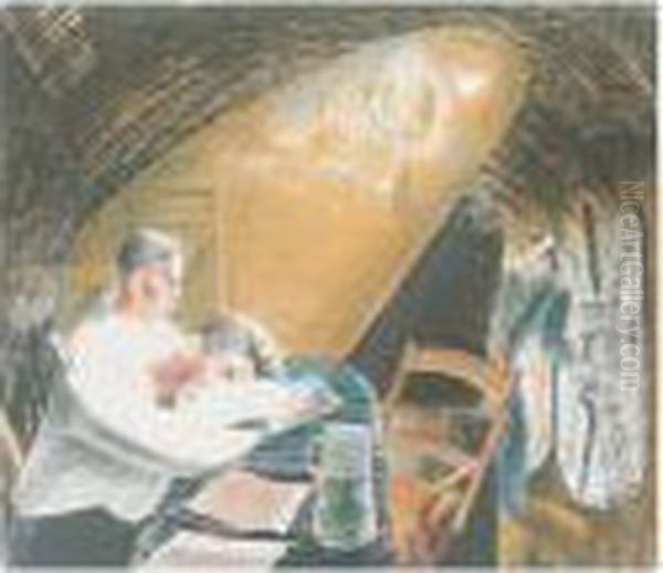 Ward Room (1) Oil Painting by Eric Ravilious