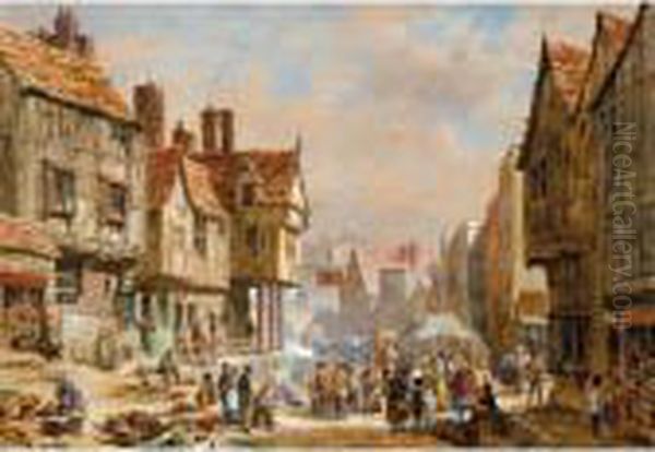 Market Day, Chester Oil Painting by Louise Rayner