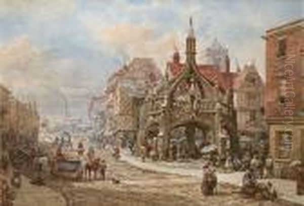 The Poultry Cross, Salisbury Oil Painting by Louise Rayner