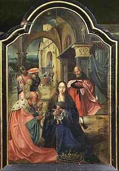 Adoration of the Kings Oil Painting by Jan van Dornicke