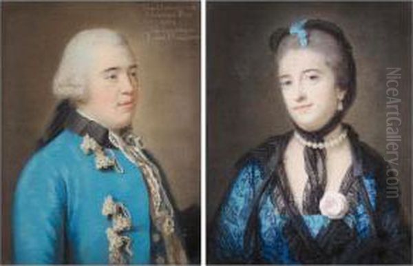 Portrait Of Stephen Fox, Lord Holland; Portrait Of Caroline, Lady Holland Oil Painting by Catherine Read