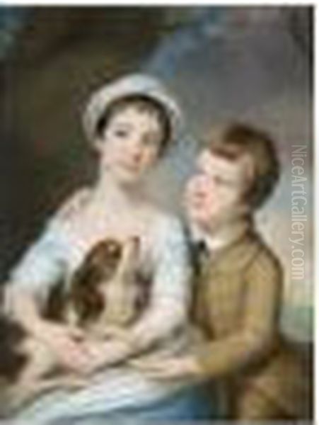 Portrait Of George Henry 
Fitzroy, Earl Of Euston, Later 4th Duke Of Grafton And Lady Georgina 
Fitzroy Oil Painting by Catherine Read