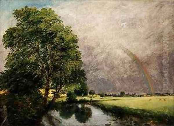 The Rainbow near Salisbury Oil Painting by John IV Dunthorne