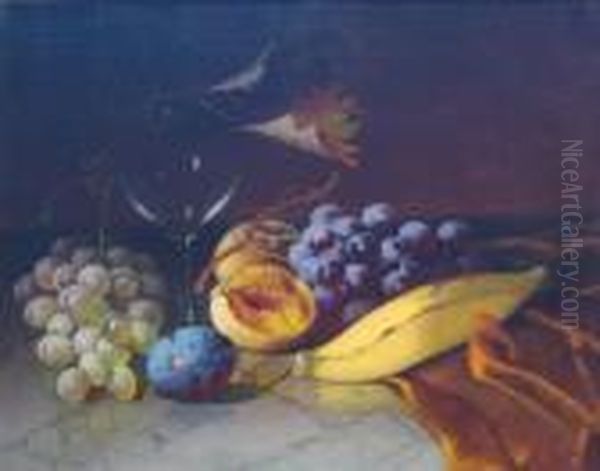 Still Life With Fruit Oil Painting by Carducius Plantagenet Ream