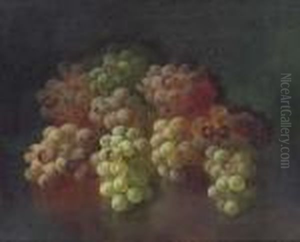 Still Life With Grapes Oil Painting by Carducius Plantagenet Ream