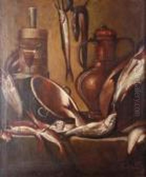 Bodegon De Pescado Oil Painting by Giuseppe Recco