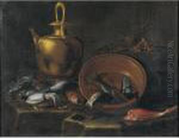 Still Life With Fish Oil Painting by Giuseppe Recco