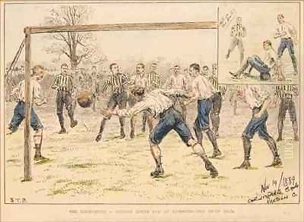 The Corinthians vs Preston North End at Richmond The Third Goal Oil Painting by S. T. Dadd