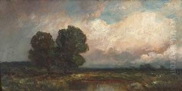 Moorlandschaft. Oil Painting by Franz Reder-Broily