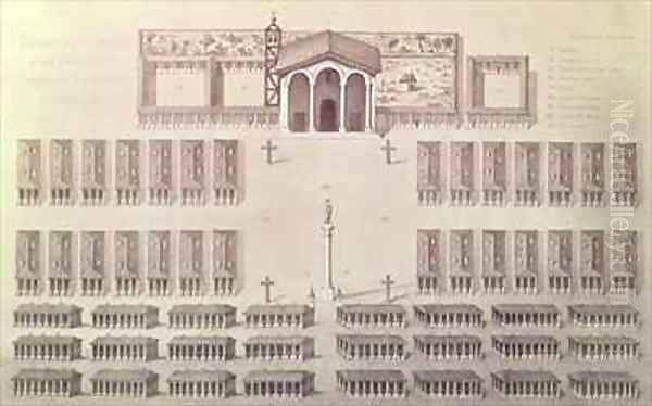 Plan of the Candelaria Mission in Paraguay Oil Painting by Demersay, A.