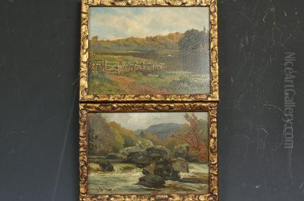 A Pair, On The Derwent And Rock River Rapids Oil Painting by Arthur Walker Redgate