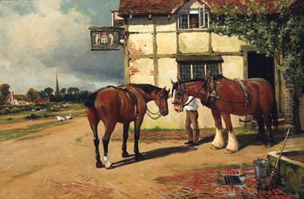 Stable Companions Oil Painting by Arthur Walker Redgate