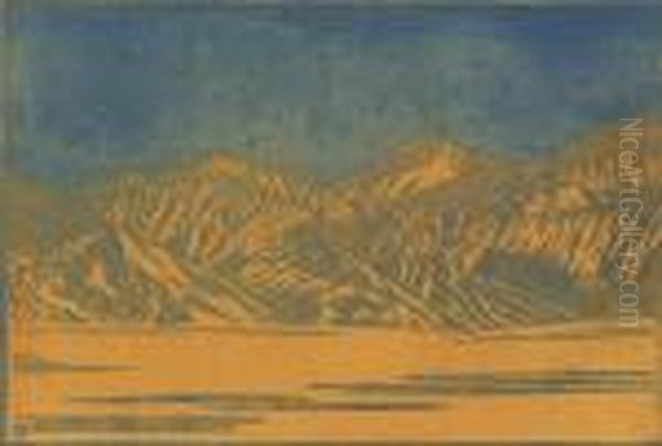 Funeral Range Death Valley Oil Painting by Frank Redlinger