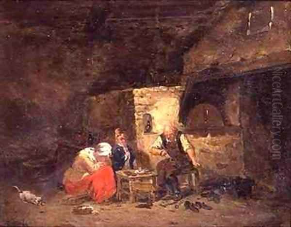 The Cobblers Oil Painting by Nicolas Louis Albert Delerive