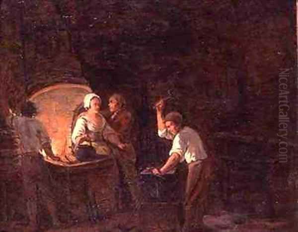 The Farriers Oil Painting by Nicolas Louis Albert Delerive