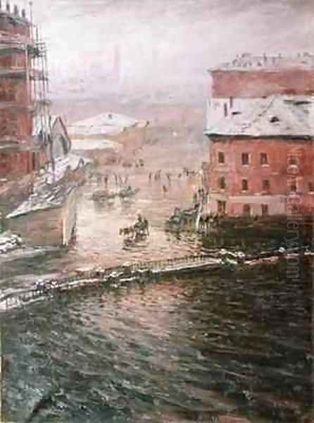 Flood in St Petersburg Oil Painting by Nikolay Nikanorovich Dubovskoy