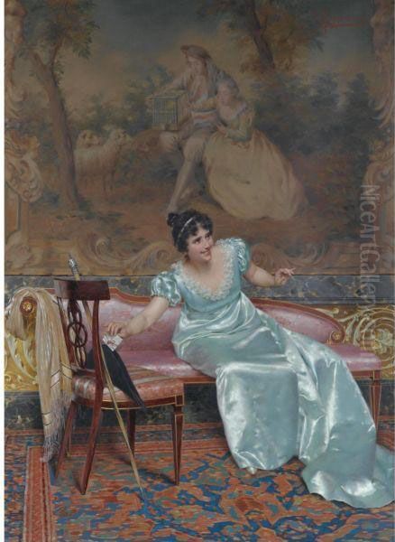 The Love Letter Oil Painting by Vittorio Reggianini