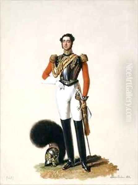 Lieutenant Thomas Myddleton Biddulph 1st Life Guards Oil Painting by Alexandre-Jean Dubois Drahonet