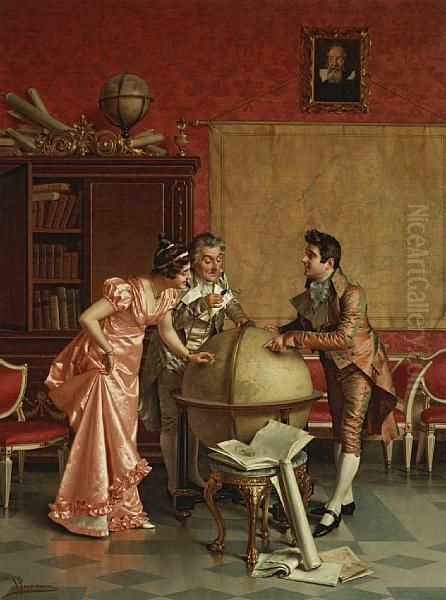 The Way Of The World Oil Painting by Vittorio Reggianini