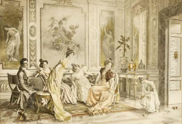 Untitled Oil Painting by Vittorio Reggianini