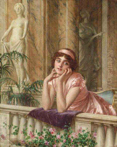 Far Away Thoughts Oil Painting by Vittorio Reggianini