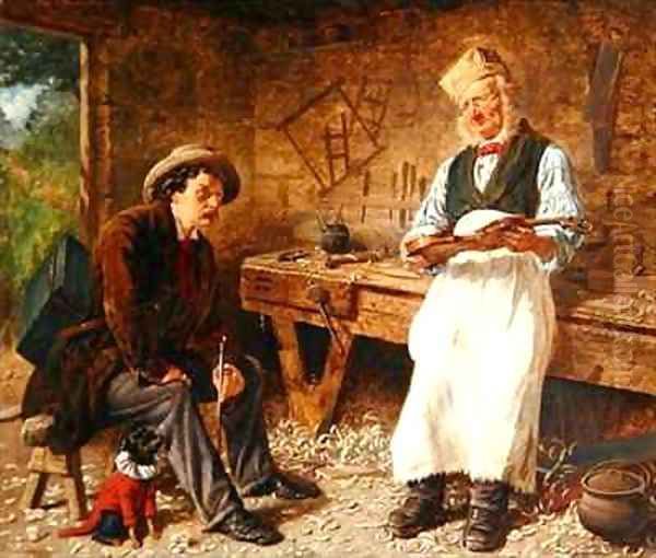 The Violin Maker Oil Painting by Edward Deanes