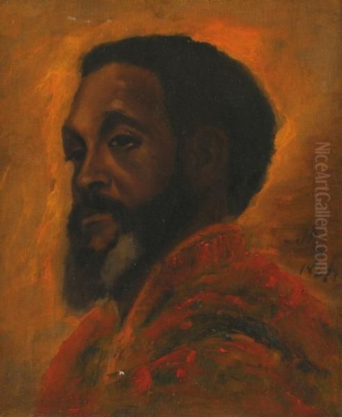 Portrait D'homme Noir Oil Painting by Henri Alexandre Georges Regnault