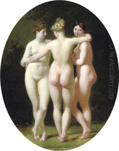 The Three Graces Oil Painting by Henri Alexandre Georges Regnault