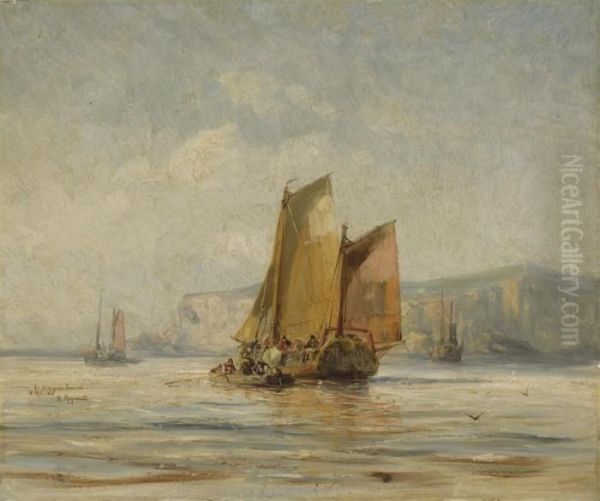 La Mer Pres De Sousse, Tunisie Oil Painting by Henri Alexandre Georges Regnault