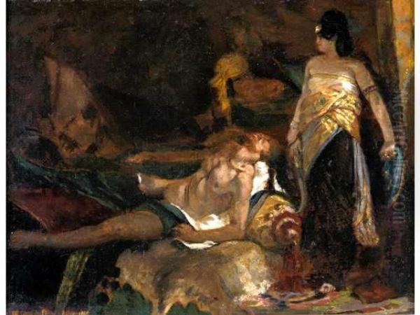 Alexandre Georges Regnault Attribue A) Judith Et Holopherne Oil Painting by Henri Alexandre Georges Regnault