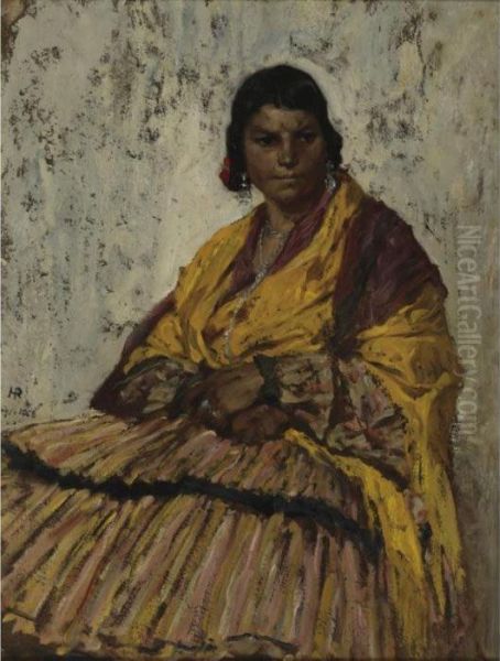 Gypsy Oil Painting by Henri Alexandre Georges Regnault