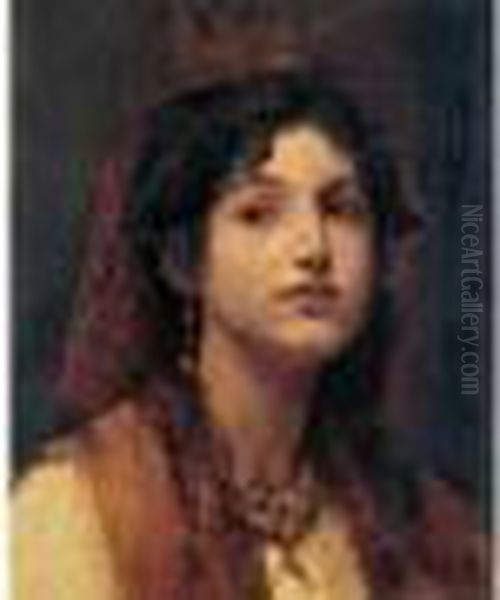 < La Jeune Italienne >. Oil Painting by Henri Alexandre Georges Regnault