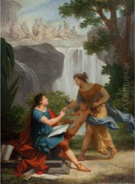 L'allegoria Delle Arti Oil Painting by Jean-Baptiste Regnault