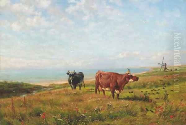 Summertime Oil Painting by Henry William Banks Davis