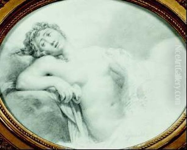 Leda Et Le Cygne Oil Painting by Jean-Baptiste Regnault