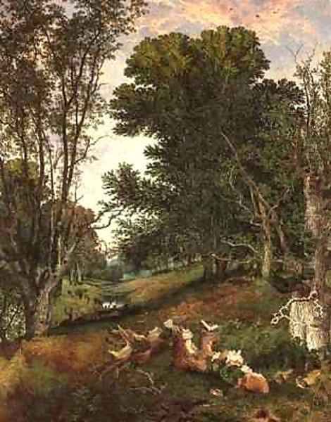 Towards Evening in the Forest Oil Painting by Henry William Banks Davis