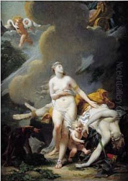 La Mort D'adonis Oil Painting by Jean-Baptiste Regnault