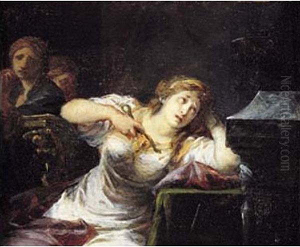 La Mort De Cleopatre Oil Painting by Jean-Baptiste Regnault