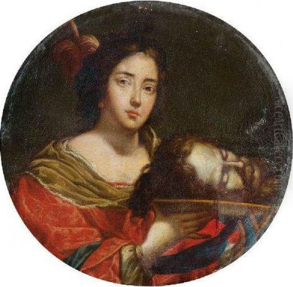 Salome Tenant La Tete De Saint Jean-baptiste Oil Painting by Niccolo Renieri (see Regnier, Nicolas)