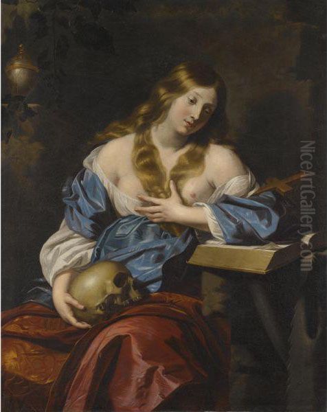 Penitent Magdalene Oil Painting by Niccolo Renieri (see Regnier, Nicolas)