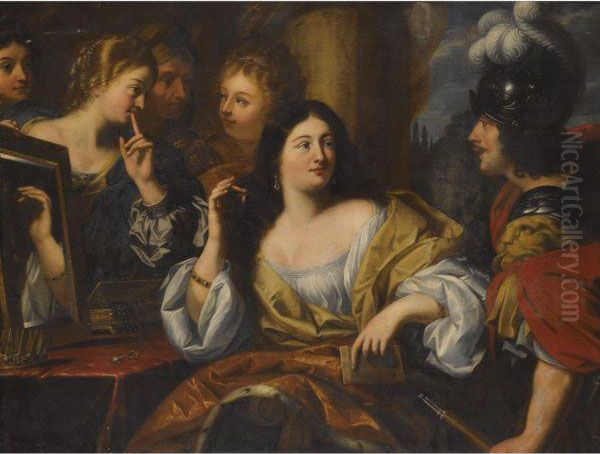 Semiramis Called To Arms Oil Painting by Niccolo Renieri (see Regnier, Nicolas)