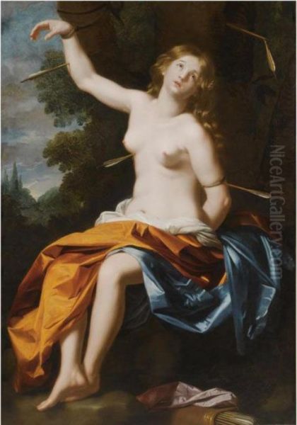 Saint Christina Oil Painting by Niccolo Renieri (see Regnier, Nicolas)