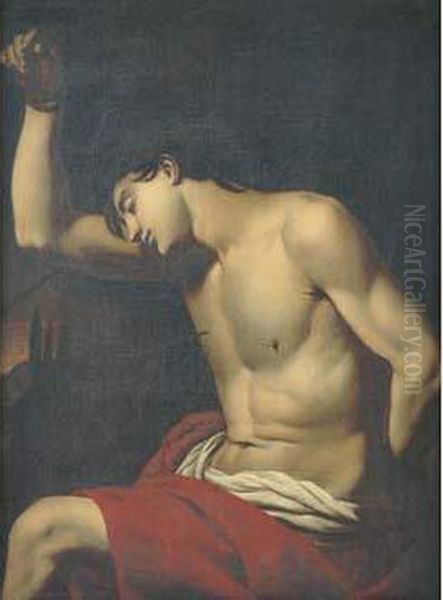 Saint Sebastien Oil Painting by Niccolo Renieri (see Regnier, Nicolas)