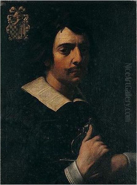 Portrait Of A Member Of The Cesarini Family Of Rome Oil Painting by Niccolo Renieri (see Regnier, Nicolas)