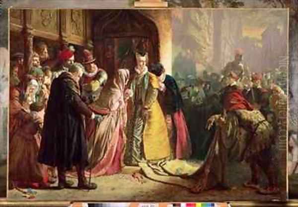 Return of Mary Queen of Scots to Edinburgh Oil Painting by James Drummond