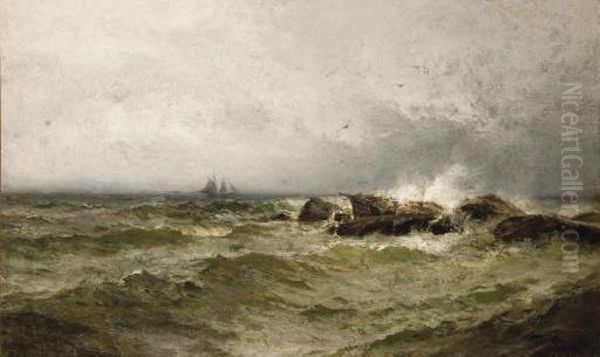 Seascape Oil Painting by Frank Knox Morton Rehn