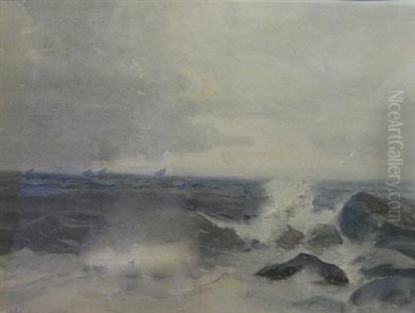 Seascape Oil Painting by Frank Knox Morton Rehn